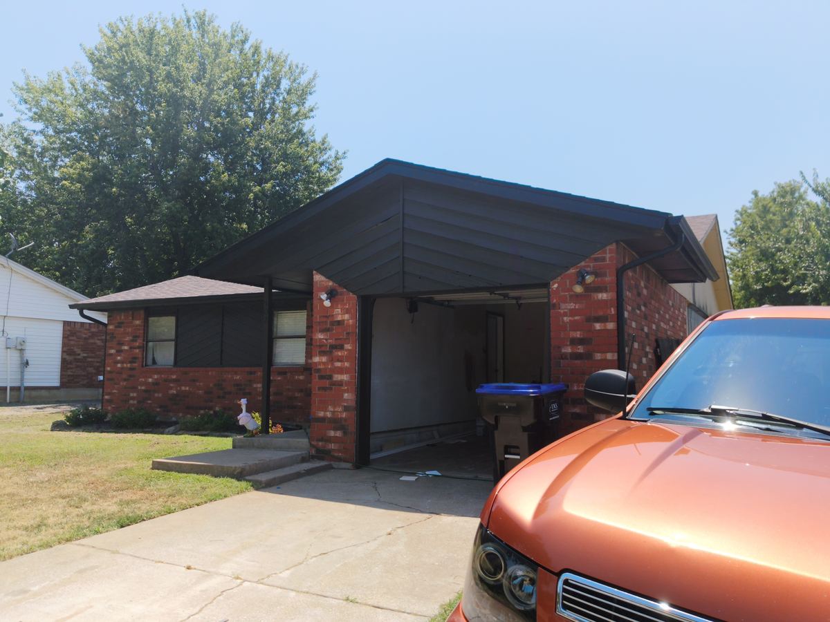 Project 2 after: charcoal house trim